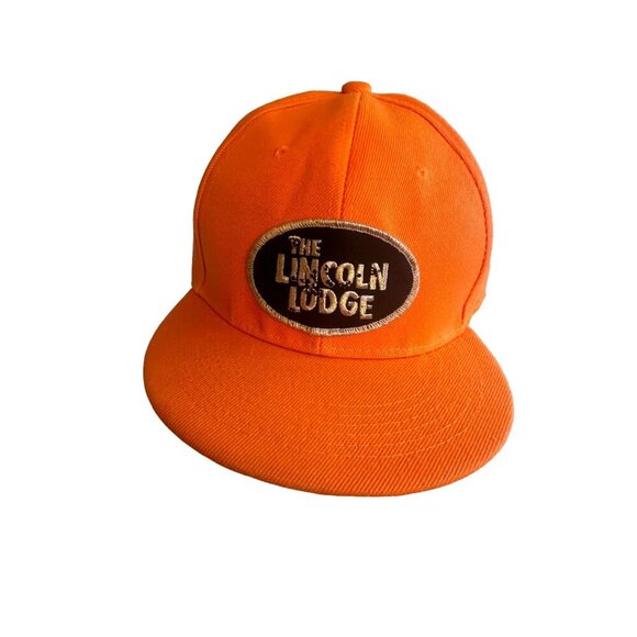 Lincoln Lodge Orange Embroidered Patch Hat Cap Adjustable Snapback - Picture 1 of 9
